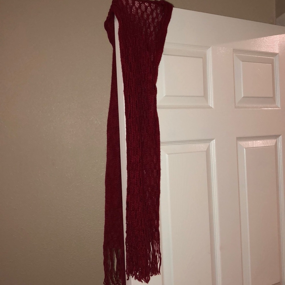 red warm scarf